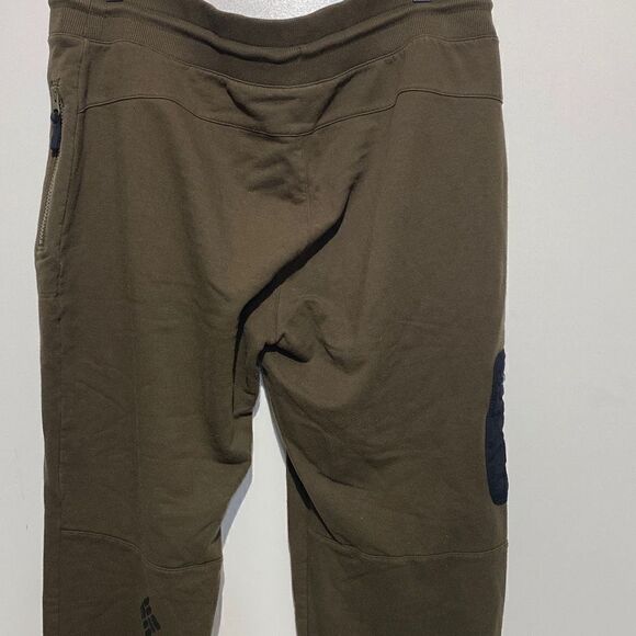 Columbia Men's Elastic Waist Drawstring Jogger Cropped Sweatpants Green Large - Picture 5 of 10